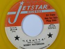 Funk 45 BOBBY PATTERSON T.C.B. or T.Y.A. JETSTAR promo yellow wax HEAR