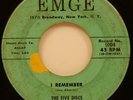 The Five Discs I Remember / Beautiful Place 45 1958 Doo-Wop R&B Emge vg