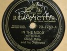 Tex Beneke signature - autographed Victor record label - Glenn Miller big band