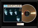 MEET THE BEATLES RARE FRAMED LP DISC GOLD METALIZED VINYL RECORD ALBUM NON RIAA
