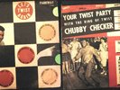 CHUBBY CHECKER Let's Twist Again + Your Twist Party With King ISRAEL ISRAELI LP