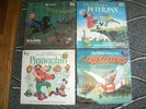 Disney Vinyl LP 4 Record Lot, Legend Sleepy Hollow, Peter Pan Pinocchio Rescuers