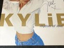 KYLIE MINOGUE - RHYTHM OF LOVE - AUTOGRAPHED/SIGNED VINYL LP - PWL INC. POSTER