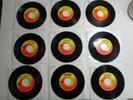 9 Beatles 45's Orange Swirls