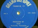 Rare 1960's WSM GRAND OLE OPRY Radio Show 171 LP Willie Nelson Bill Monroe West