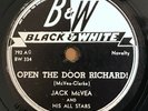 78 rpm Jack McVea-Open The Door Richard/Lonesome Blues Black & White 792 R&B