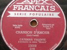 CANADA  VG+ CATERINA VALENTE Chanson D'Amour 1955 APEX 13009 POP 78 Coco-Polka