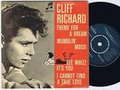 CLIFF RICHARD Theme For A Dream Danish EP 45PS 1961.