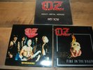 OZ, FIRE IN THE BRAIN, HEAVY METAL HEROS HEY YOU, III WARNING LP'S