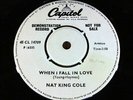 NAT KING COLE   DEMO   When I Fall In Love / SONNY JAMES   MINT   1957 UK CAPITO