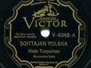 FINLAND - Viola Turpeinen on Victor, with violin - EX