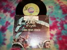 QUEEN It's Late 45 & Picture Sleeve 1977 Hard Rock EX W/ Title Strip Clean