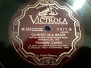 SCHUBERT: QUARTET IN G MAJOR OPUS 161 M-118 FLONZALEY QUARTET  4 X78RPM VICTOR