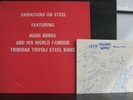 HUGH BORDE TRINIDAD TRIPOLI STEEL BAND, VARIATIONS ON STEEL - AUTOGRAPHED LP