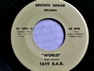 1619 B.A.B.  World / For Your Love  BROWN SUGAR RECORDS 1973 Soul Funk 45 EX