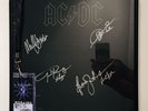 ac/dc SIGNED back in black vinyl FRAMED w.Lanyard NYC 2001 Madison Square Garden