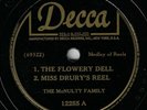 IRISH 78 - McNULTY FAMILY (DECCA 12255) THE FLOWERY DELL / CHASING THE CHICKEN