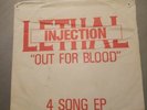 Vintage vinyl record Autographed Lethal Injection Out For Blood Heavy Metal Rare