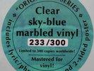 Lizzy Borden	Menace to Society CLEAR SKY BLUE MARBLED VINYL   #233 OF 300   (47)