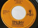 TIMOTHY (TIMOTHY BLIXSETH) NEVER HAD A DREAM / YOUR LOVE ROLLED ALL OVER ME HEAR