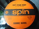 Ronnie Burns. SPIN EK-1789. Exit Stage Right. Bee Gees Backed OZ Freak Beat