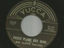ROCKABILLY - BIG LLOYD DALTON - THEES PLANE EES MINE  -HEAR- 1961 YUCCA