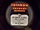 AH-MOORS 78 DOO-WOP the Answer To Write Me A Letter Honey Rainbow VG++