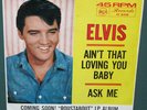 Elvis Presley 47-8440 Ain't That Loving You Baby 45 W/ Sleeve Australian OG 1964