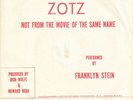 ?FRANKLYN STEIN Zotz/Zotz All  Colpix 39 MONSTER HALLOWEEN ROCKER 1962 45RPM ?