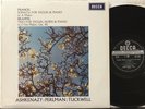 SXL 6408 WB 1W Franck violin sonata, Brahms trio, Perlman, Ashkenazy, Tuckwell