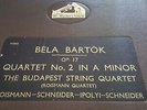 BELA BARTOK QUARTET NO 2 IN A MINOR BUDAPEST STRING QUARTET HMV DB8840-43