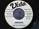 DINO & THE DIPLOMATS - HOMEWORK rare US 1962 DEMO PROMO / UP BEAT DOO WOP /EX+++