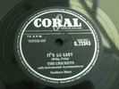 THE CRICKETS IT'S SO EASY / LONESOME TEARS 1958 UK 10