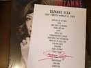 Suzanne Vega Evening of New York Songs & Stories Red Vinyl LP & Signed Set List