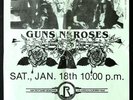 Guns N’ Roses RARE ORIGINAL CONCERT POSTER Jan 18, 1986 @ Roxy Flyer AUTHENTIC