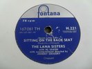 LANA SISTERS: SITTING ON THE BACK SEAT 1959 FONTANA 78RPM EX VERY RARE DUSTY