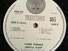 Gentle Giant LP Three Friends UK Vertigo Swirl 1st Press TOP COVER & AUDIO $$
