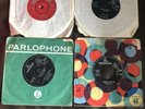 4 Origional Singles By The Beatles On Parlophone Records