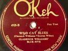 OKEH 4925 ; CLARENCE WILLIAMS' BLUE FIVE w/ SIDNEY BECHET Wild Cat Blues DECENT