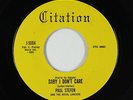 Rock & Roll 45 - Paul Stefen - Baby I Don't Care - Citation - VG+ mp3