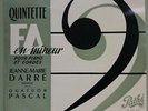 Rare JM DARRE piano & Quartet PASCAL on Cesar FRANCK French PATHE DTX 123 NM