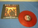 RECORD 12” SINGLE BON JOVI RED HOT & 2 PARTS LIVE Red Vinyl 748