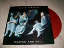 BLACK SABBATH RARE LP COULEUR HEAVEN AND HELL EXC. ETAT