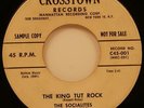 The Socialites King Tut Rock / I'll Have to Decide 45 1958 Doo-Wop R&B Crosstown