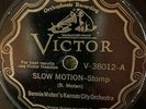 Victor 38012 Bennie Moten Kansas City Orch SLOW MOTION-Stomp 1928 78rpm  V+ JAZZ