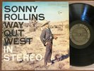 SONNY ROLLINS-WAY OUT WEST LP-CONTEMPORARY-STEREO-DEEP GROOVE-S 7017-57 ORIG