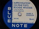 JAMES P. JOHNSON: Improvisation Pine Top Boogie US Blue Note 26 Jazz 78 12” E-