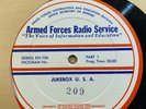 16-inch TRANSCRIPTION 33rpm Armed Forces Radio Services 