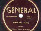 JELLY ROLL MORTON: Winin’ Boy Blues US GENERAL 4004 Rare EE- 78 HEAR