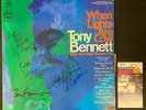 TONY BENNETT + 3 HAND SIGNED AUTO  VINYL RECORD/ALBUM *LIGHTS ARE LOW* JSA/COA